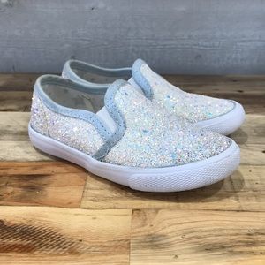 White Sparkle Shoe Size 8